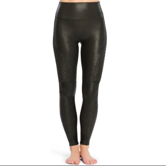Spanx Faux Leather Moto Leggings - Picture 3 of 7
